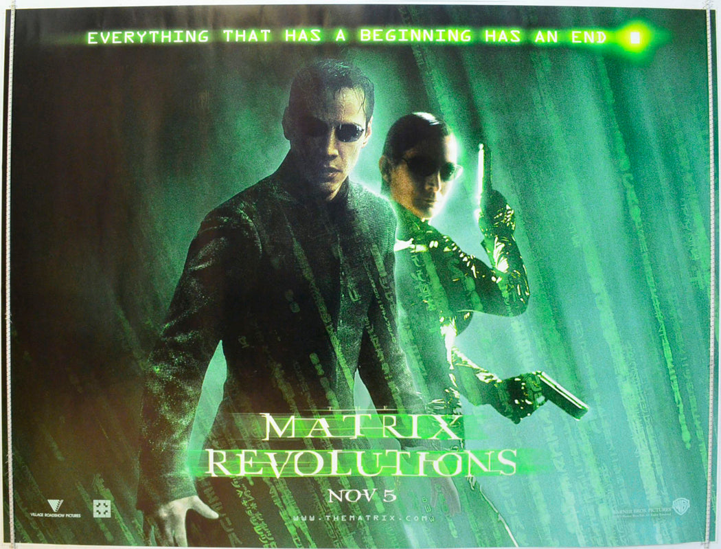 The Matrix Revolutions Original British Quad Poster - Film Poster - Movie Poster 