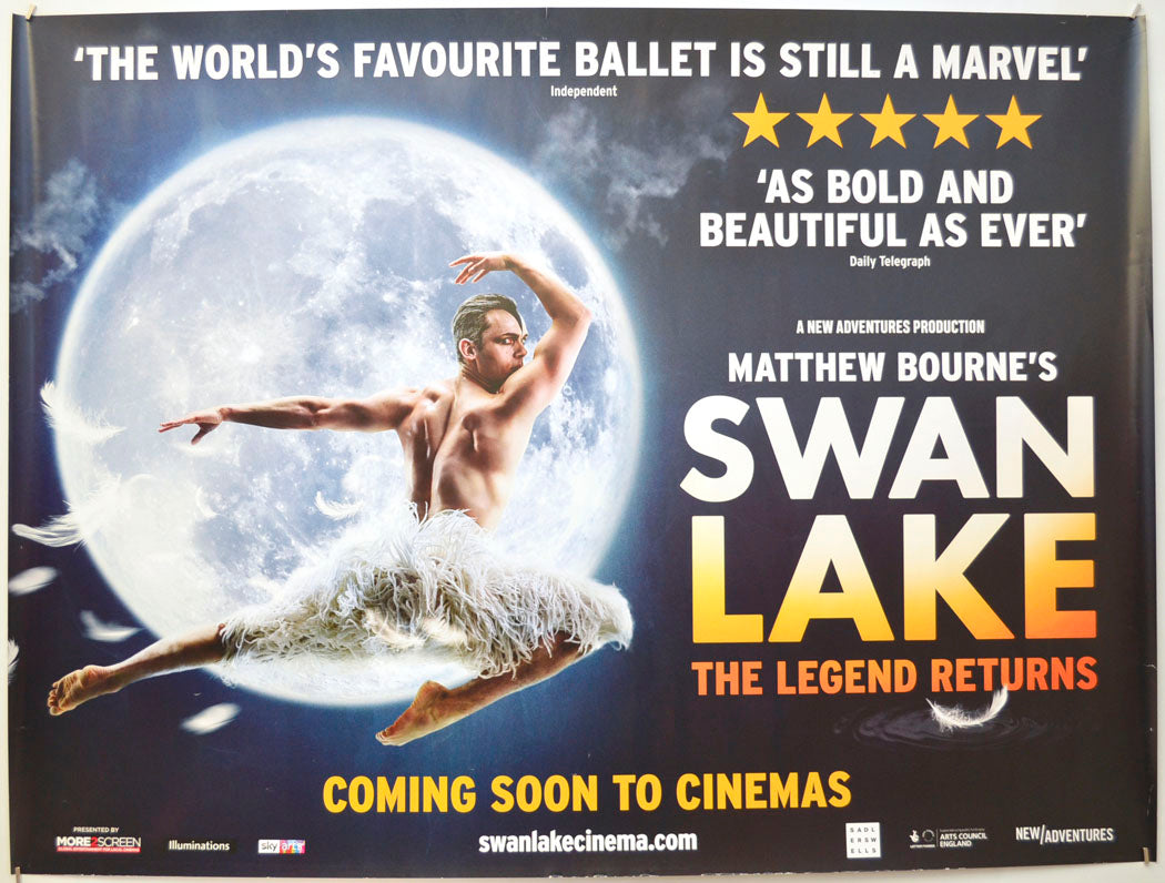 Matthew Bourne's Swan Lake Original Quad Poster - Film Poster - Movie Poster