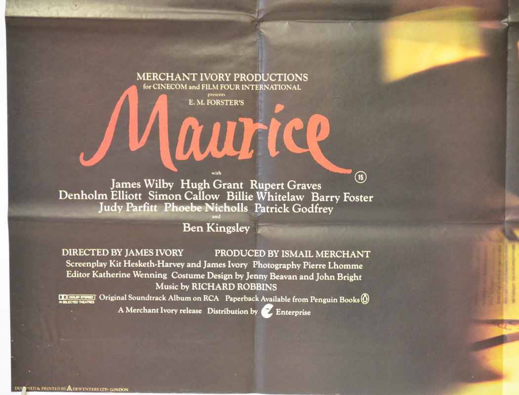 MAURICE (Bottom Left) Cinema Quad Movie Poster 