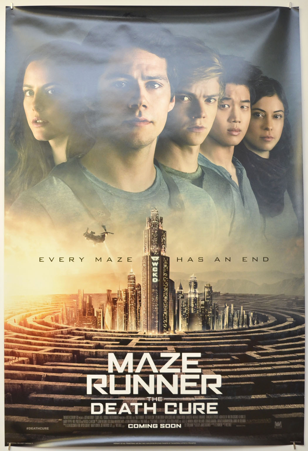 Maze Runner: The Death Cure (Teaser / Advance Version)  Original One Sheet Poster - Film Poster - Movie Poster