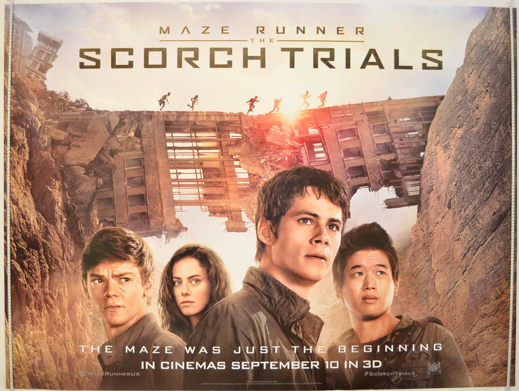 Maze Runner : The Scorch Trials  (Teaser / Advance Version)  Original Quad Poster - Film Poster - Movie Poster 