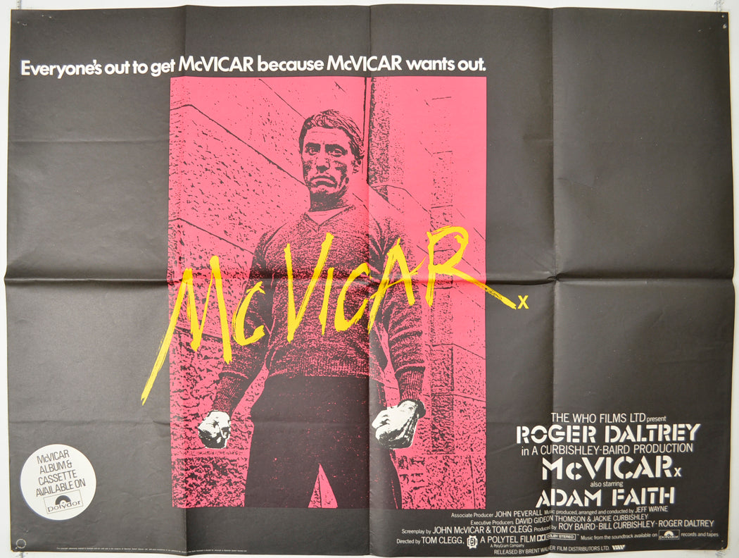 McVicar  Original Quad Poster - Film Poster - Movie Poster 