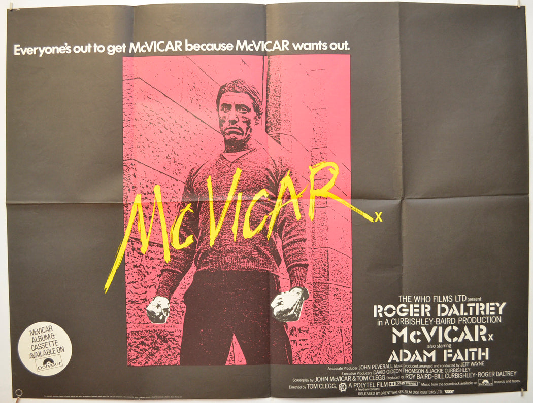 McVicar Original Quad Poster - Film Poster - Movie Poster