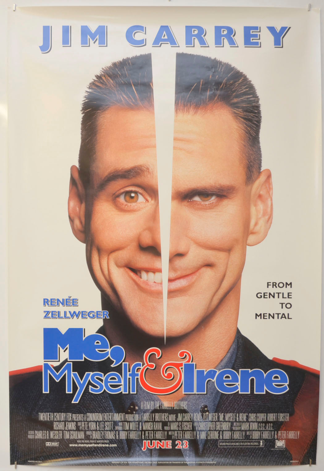 Me, Myself And Irene Original One Sheet Poster - Film Poster - Movie Poster