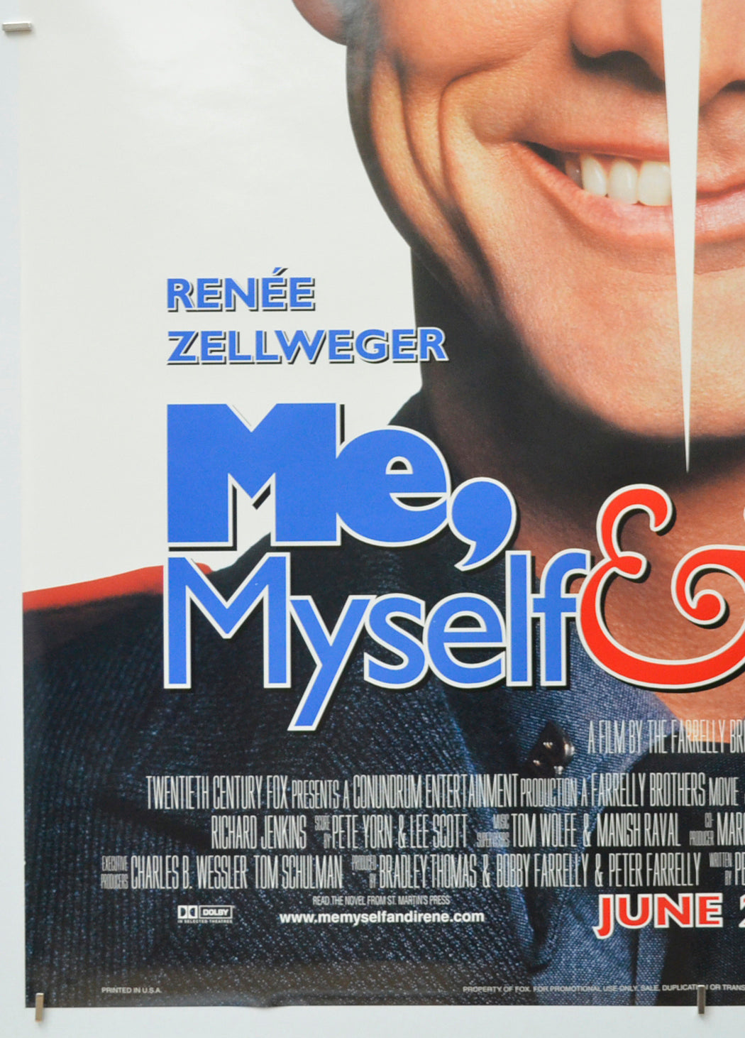 ME, MYSELF AND IRENE (Bottom Left) Cinema One Sheet Movie Poster 