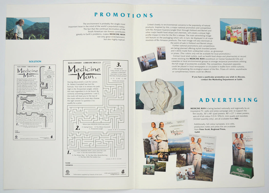 MEDICINE MAN Cinema Exhibitors Campaign Pressbook - INSIDE 