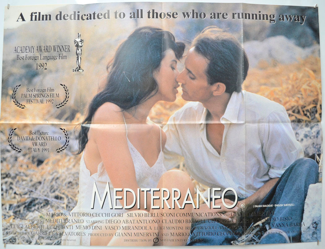 Mediterraneo (Academy Award Winner Best Foreign Language Film 1992 ) Original Quad Poster - Film Poster - Movie Poster