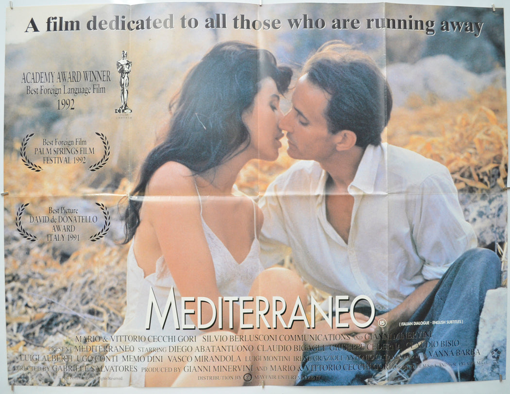 Mediterraneo (Academy Award Winner Best Foreign Language Film 1992) Original Quad Poster - Film Poster - Movie Poster