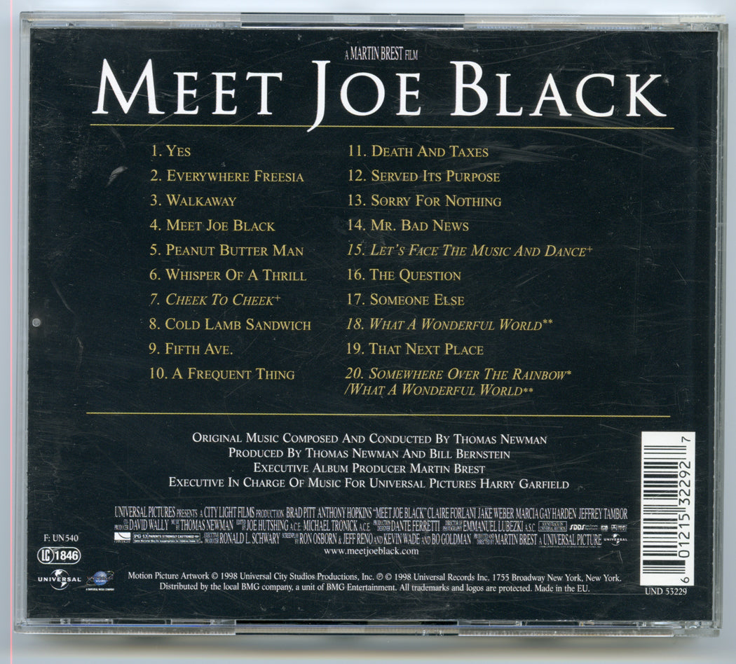 MEET JOE BLACK Original CD Soundtrack (back) 