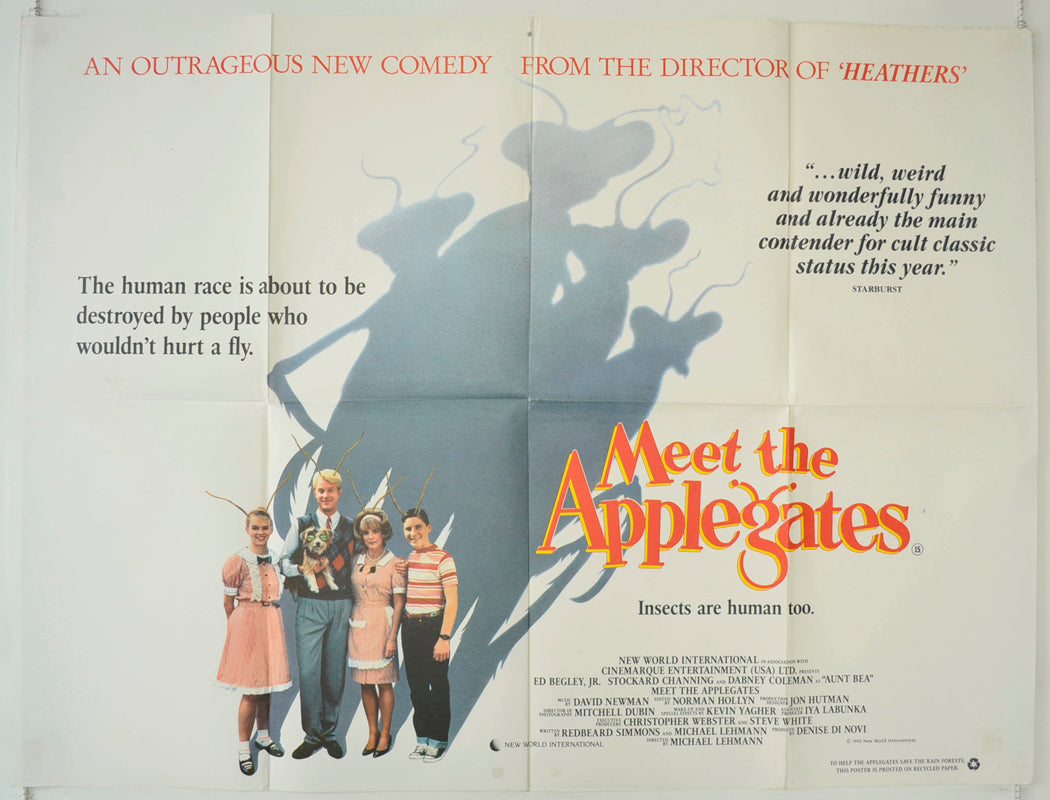 Meet The Applegates Original Quad Poster - Film Poster - Movie Poster  