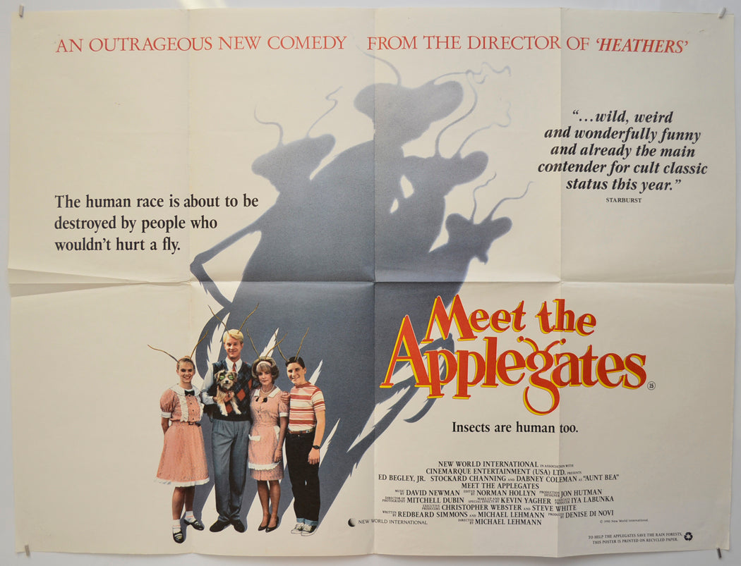 Meet The Applegates Original Quad Poster - Film Poster - Movie Poster  