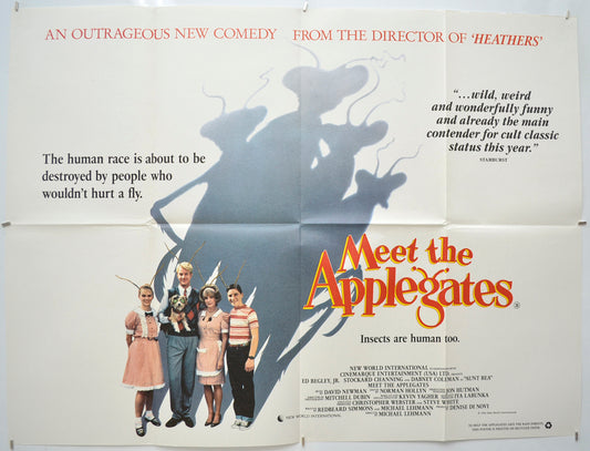 Meet The Applegates Original Quad Poster - Film Poster - Movie Poster