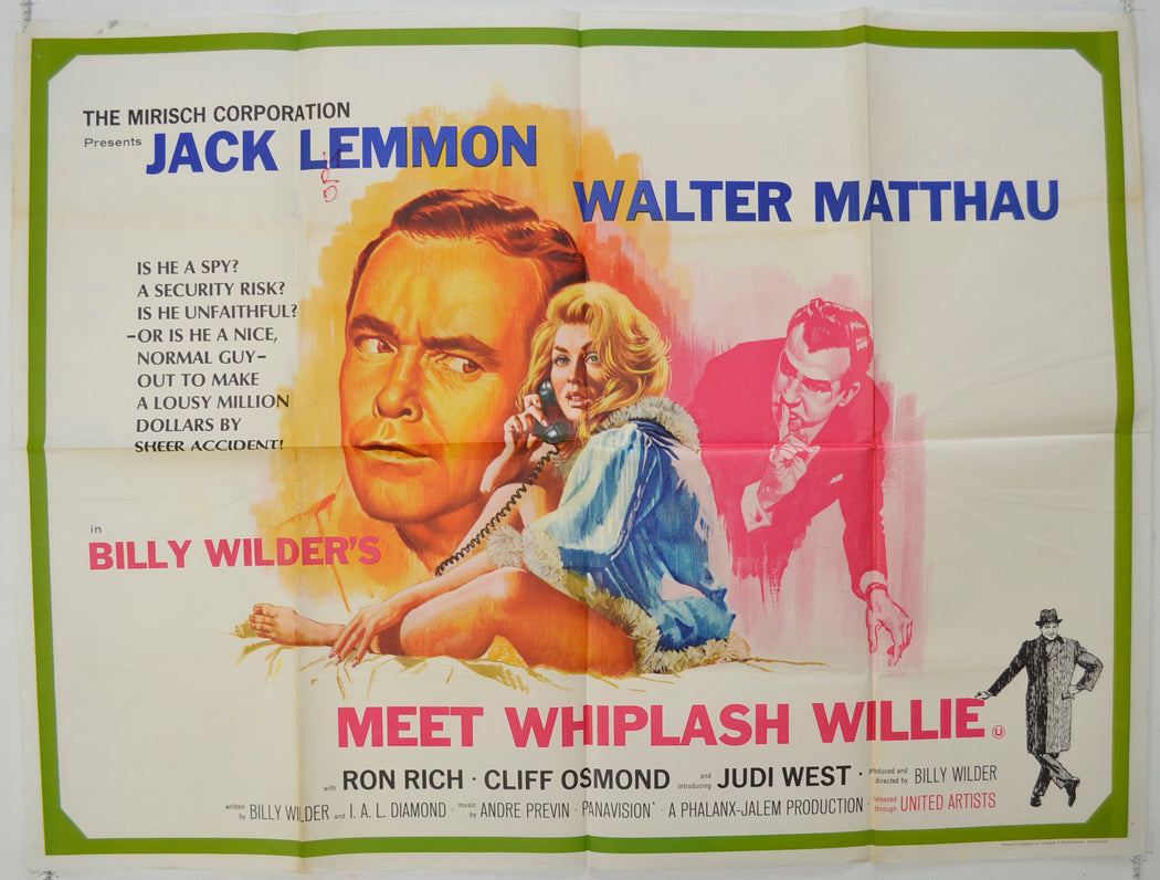 Meet Whiplash Willie  (a.k.a. The Fortune Cookie)  Original Quad Poster - Film Poster - Movie Poster 