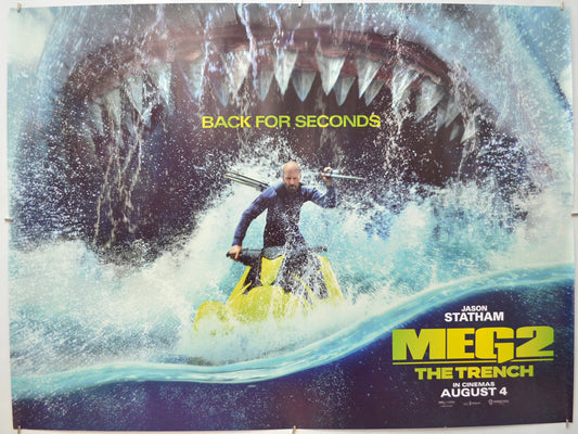 Meg 2: The Trench (Teaser / Advance Version) Original Quad Poster - Film Poster - Movie Poster