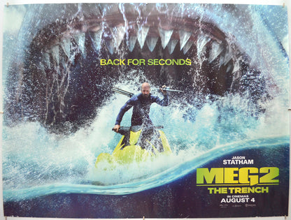 Meg 2: The Trench (Teaser / Advance Version) Original Quad Poster - Film Poster - Movie Poster 