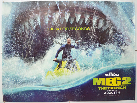 Meg 2: The Trench (Teaser / Advance Version) Original Quad Poster - Film Poster - Movie Poster