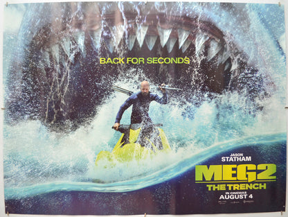 Meg 2: The Trench (Teaser / Advance Version) Original Quad Poster - Film Poster - Movie Poster 