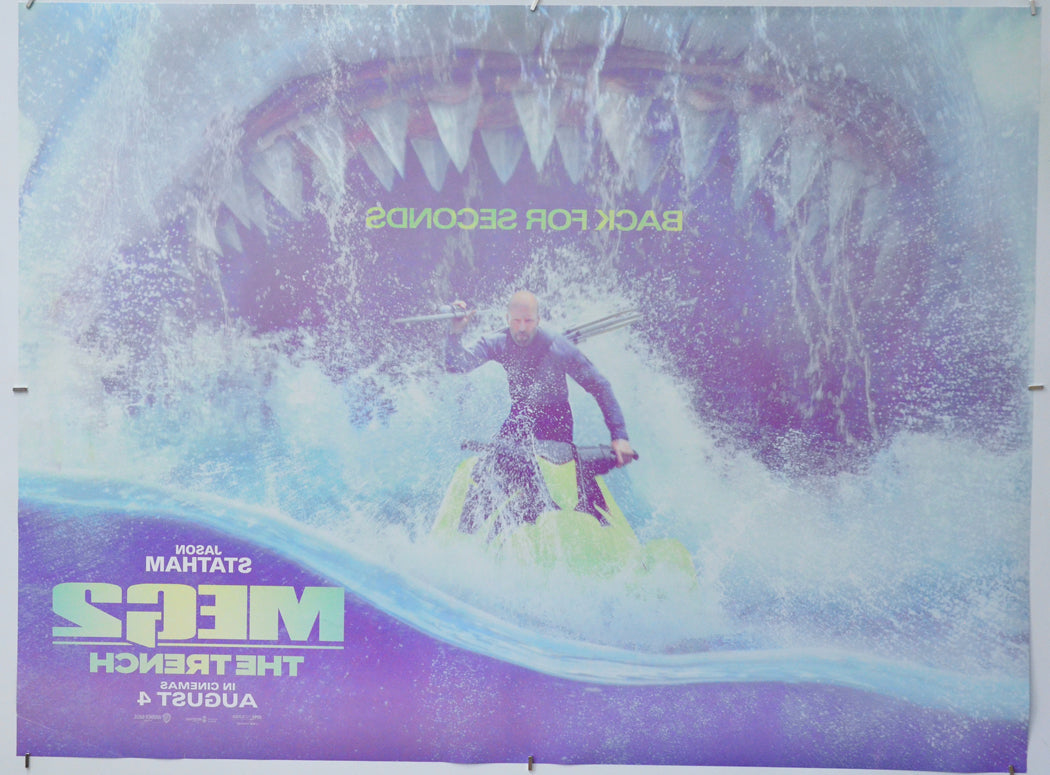Meg 2: The Trench (Back) Cinema Quad Movie Poster 
