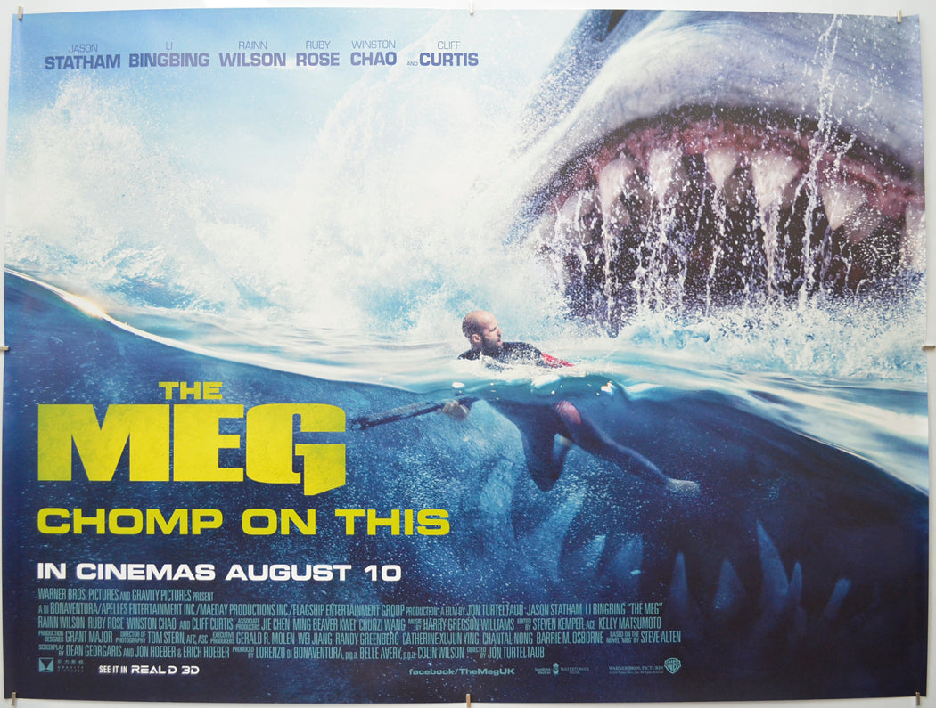 The Meg - Original Quad Poster - Film Poster - Movie Poster