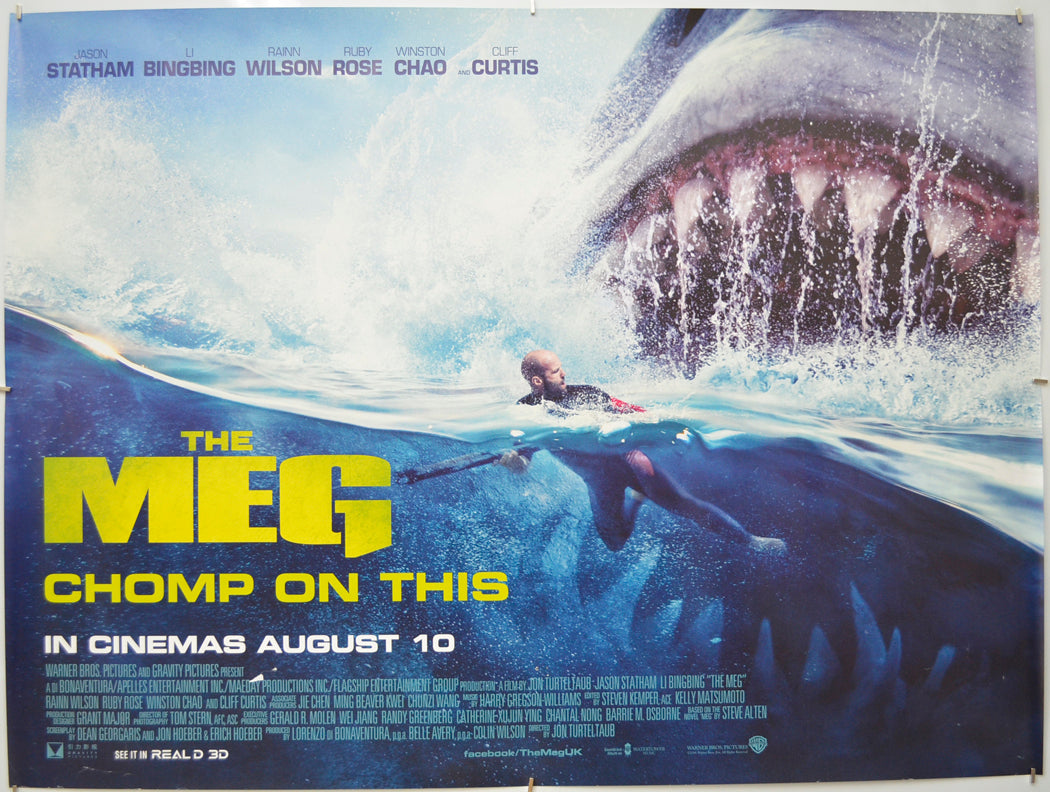 The Meg  - Original Quad Poster - Film Poster - Movie Poster