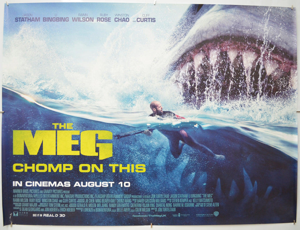 The Meg  - Original Quad Poster - Film Poster - Movie Poster