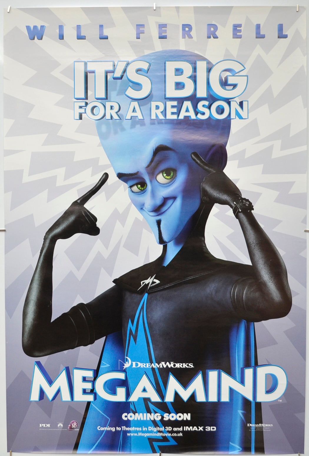 Megamind (Teaser / Advance Version) Original One Sheet Poster - Film Poster - Movie Poster