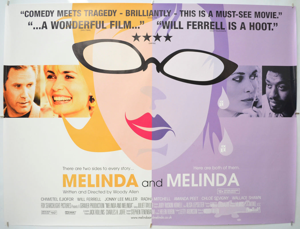 Melinda And Melinda Original Quad Poster - Film Poster - Movie Poster