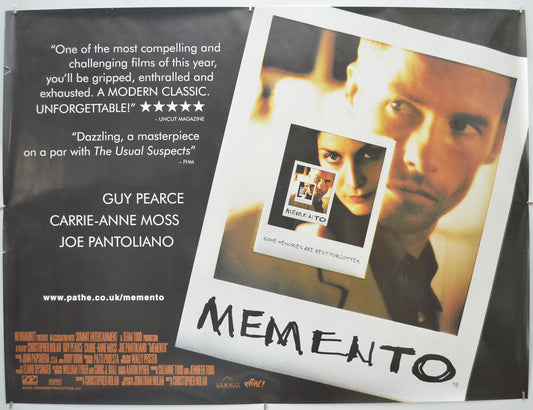 Memento Original Quad Poster - Film Poster - Movie Poster