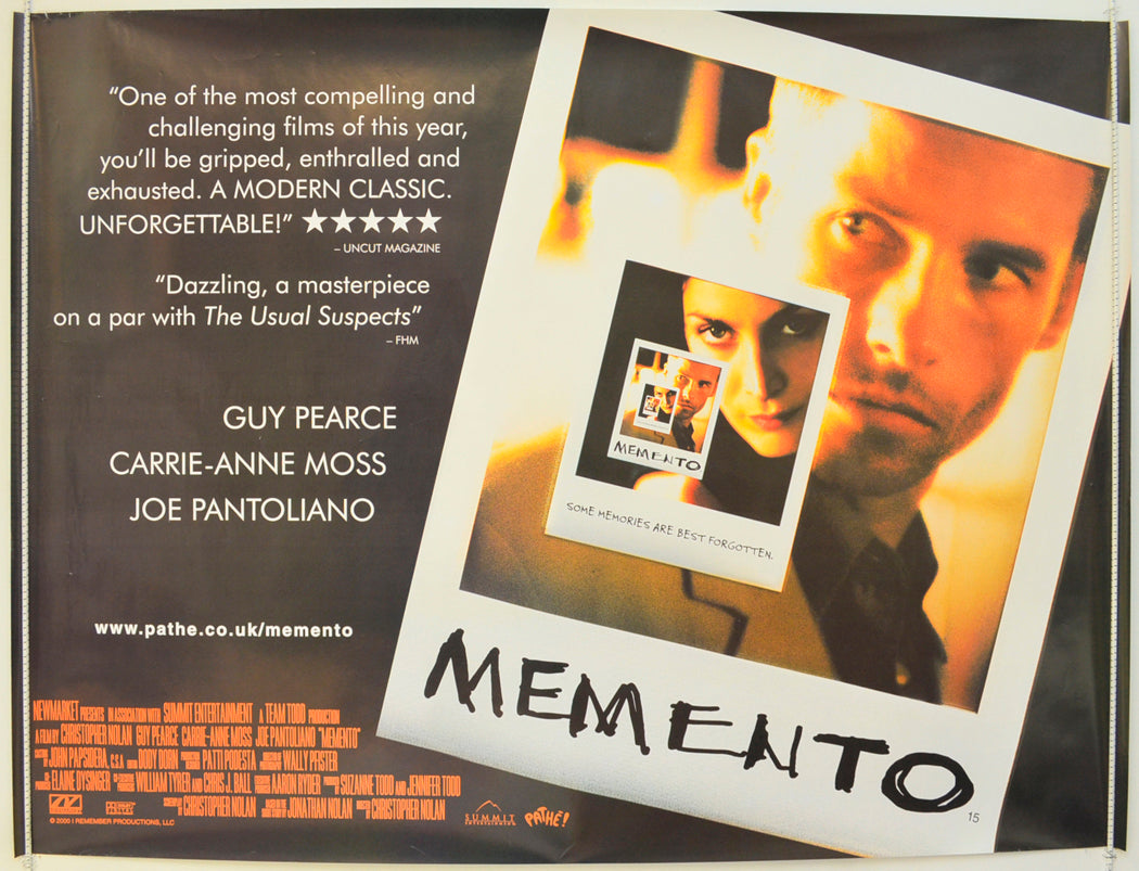 Memento Original Quad Poster - Film Poster - Movie Poster  