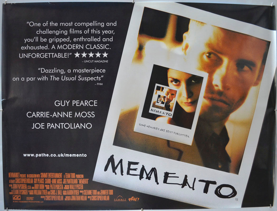 Memento Original Quad Poster - Film Poster - Movie Poster