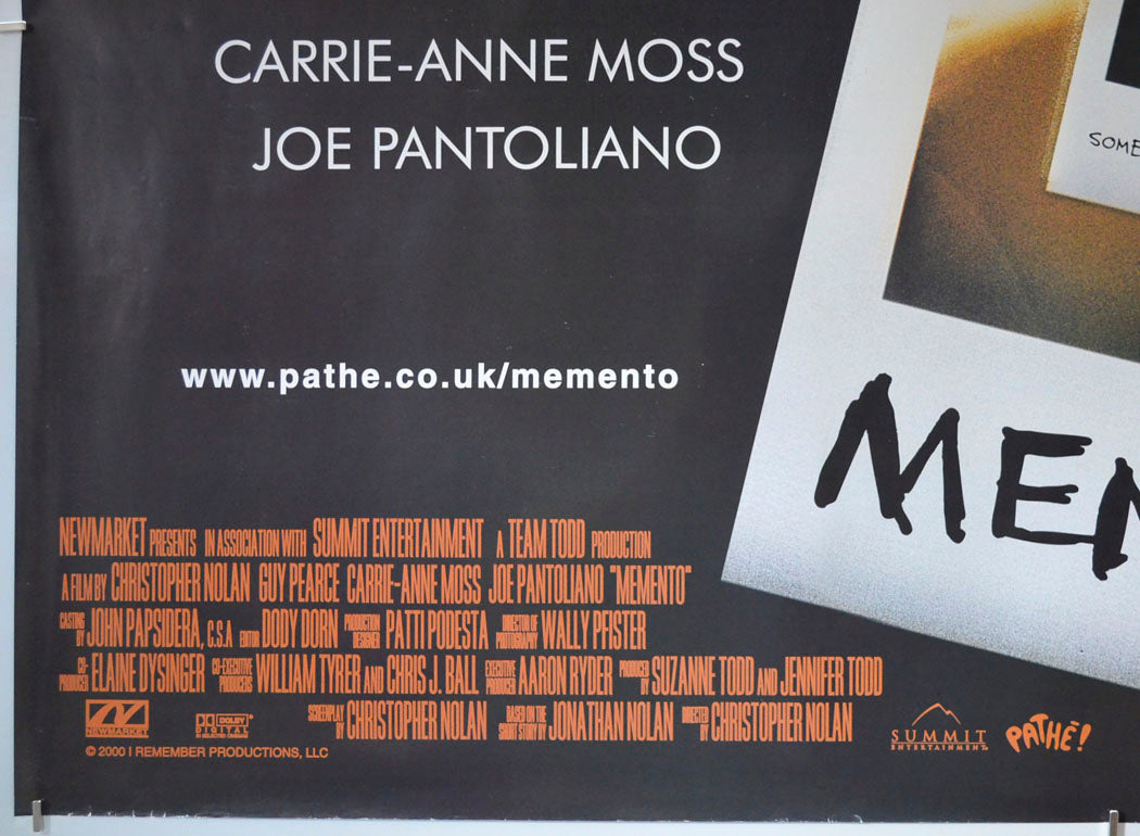 MEMENTO (Bottom Left) Cinema Quad Movie Poster 