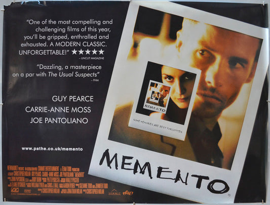 Memento Original Quad Poster - Film Poster - Movie Poster