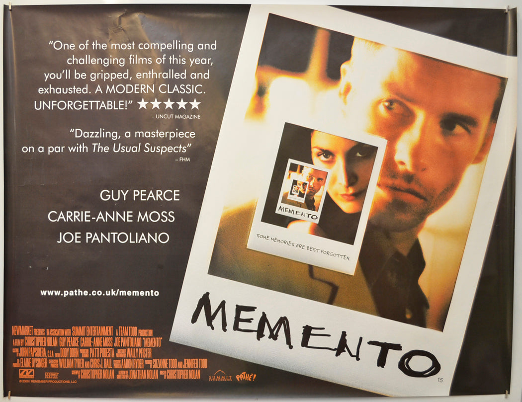 Memento Original Quad Poster - Film Poster - Movie Poster