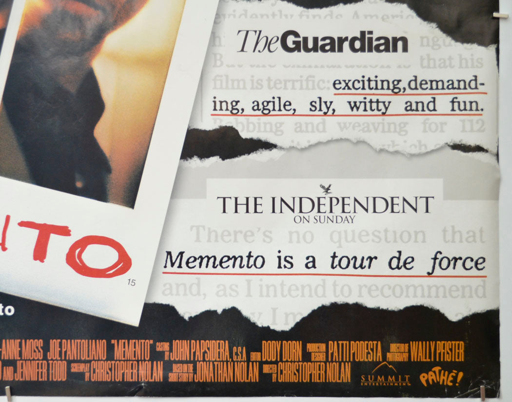 MEMENTO (Bottom Right) Cinema Quad Movie Poster 