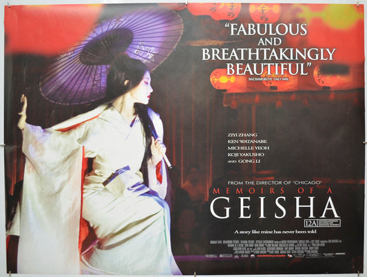 Memoirs Of A Geisha Original Quad Poster - Film Poster - Movie Poster