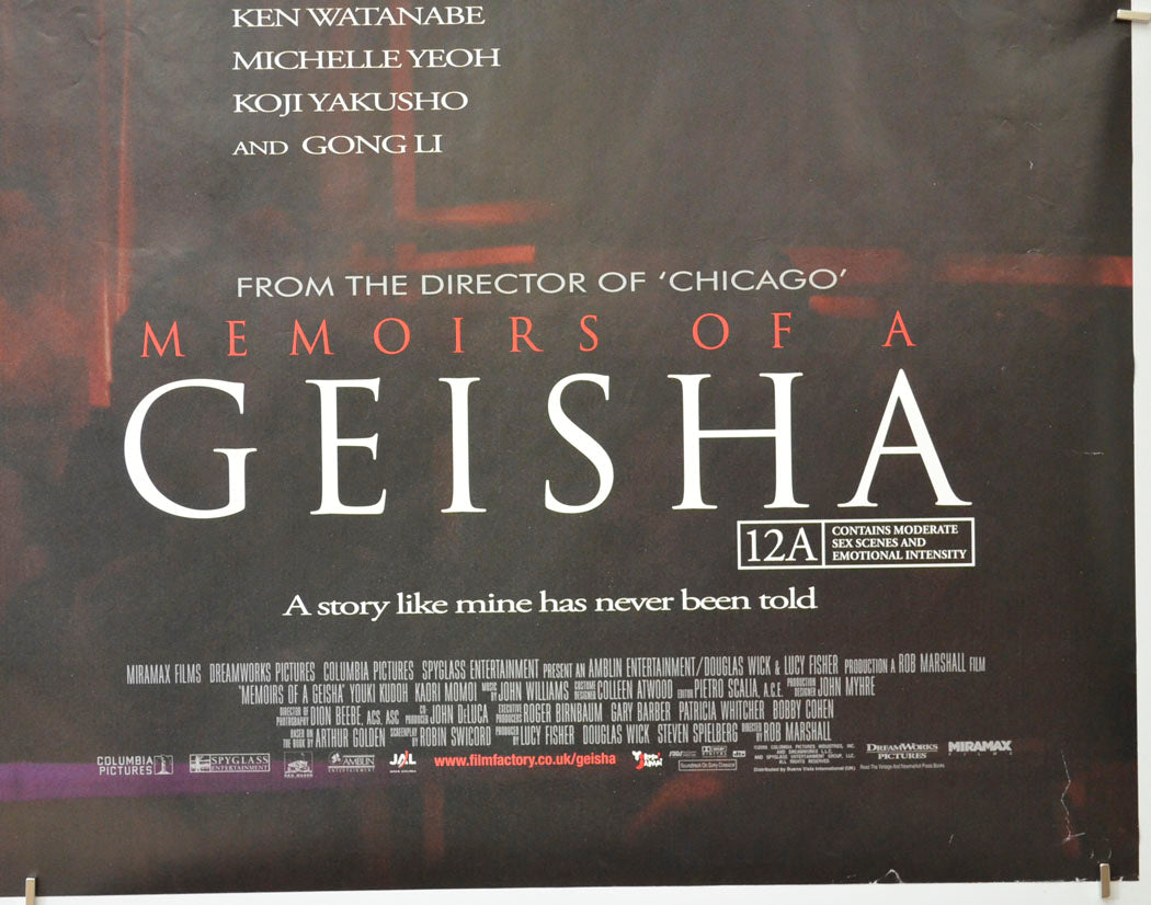 MEMOIRS OF A GEISHA (Bottom Right) Cinema Quad Movie Poster 