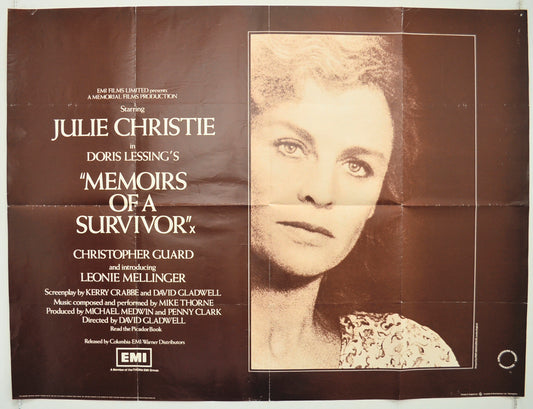 Memoirs Of A Survivor Original Quad Poster - Film Poster - Movie Poster  