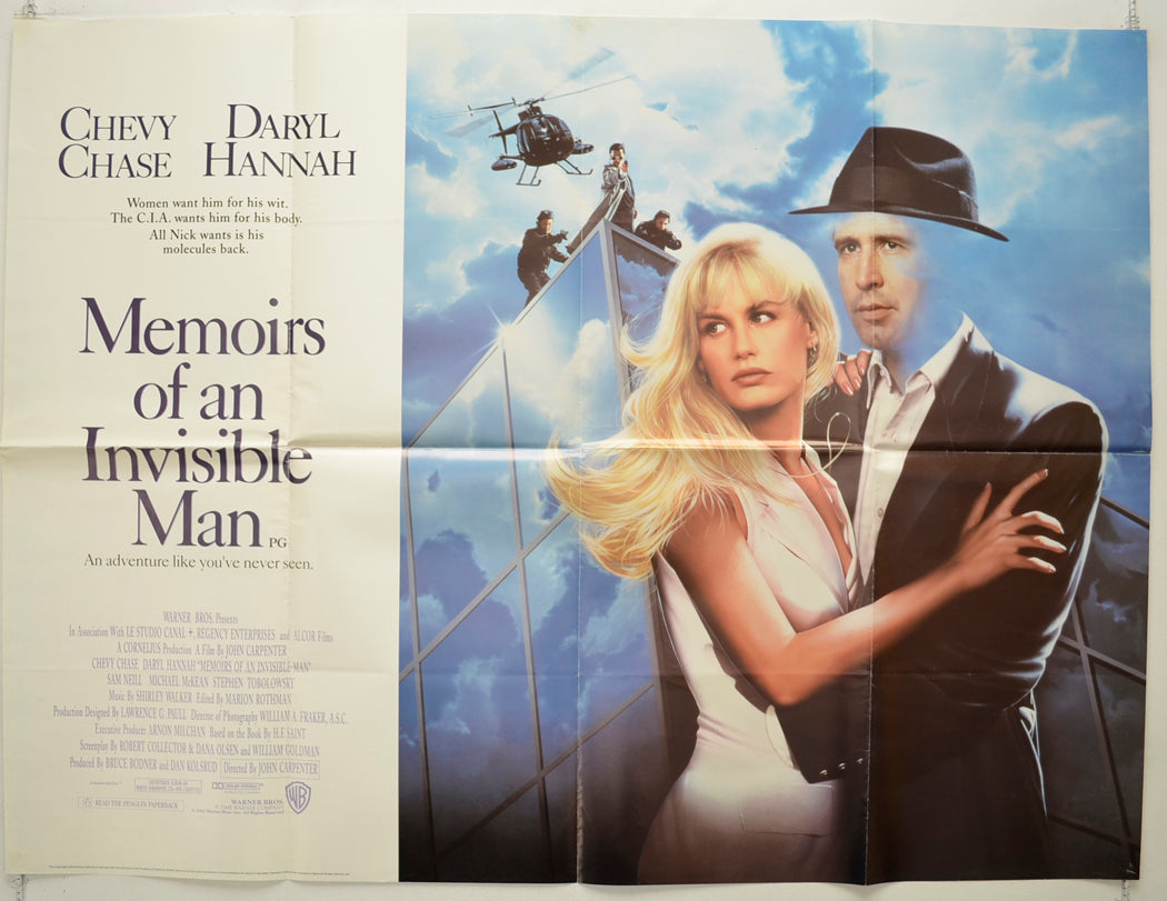 Memoirs Of An Invisible Man Original Quad Poster - Film Poster - Movie Poster  