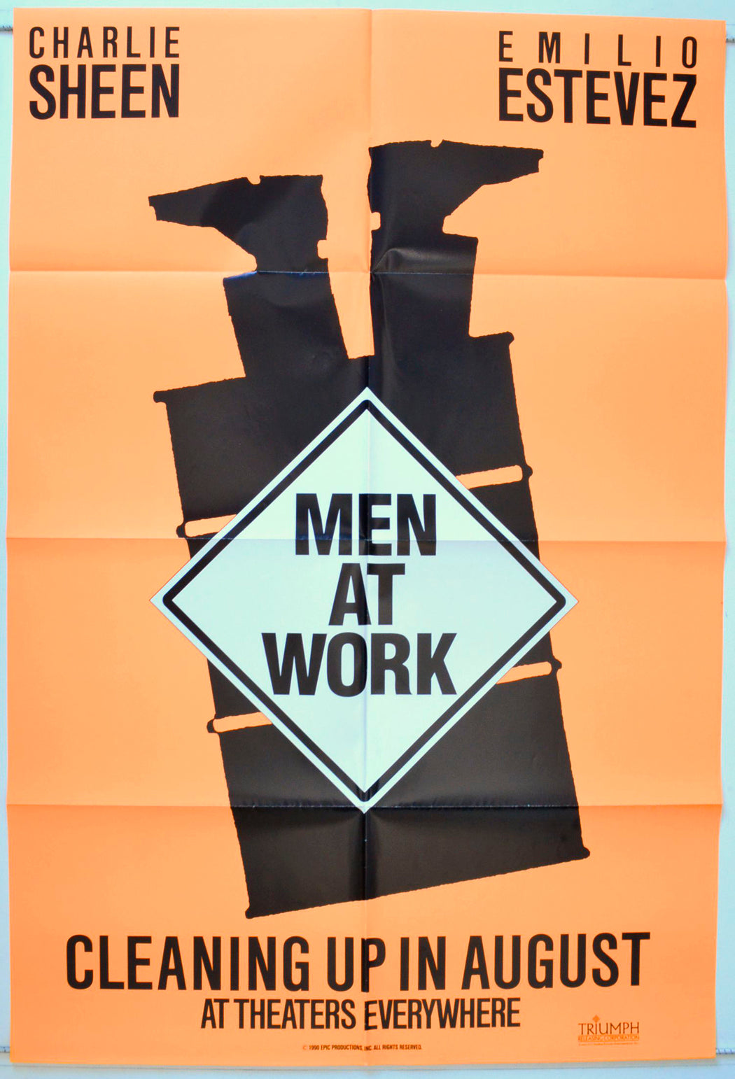 Men At Work  (Teaser / Advance Poster – Orange Version)   Original One Sheet Poster - Movie Poster