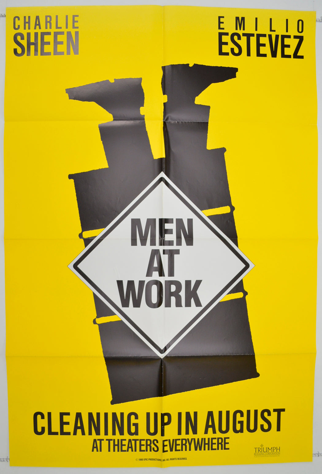 Men At Work  (Teaser / Advance Poster – Yellow Version)  Original One Sheet Poster - Film Poster - Movie Poster 