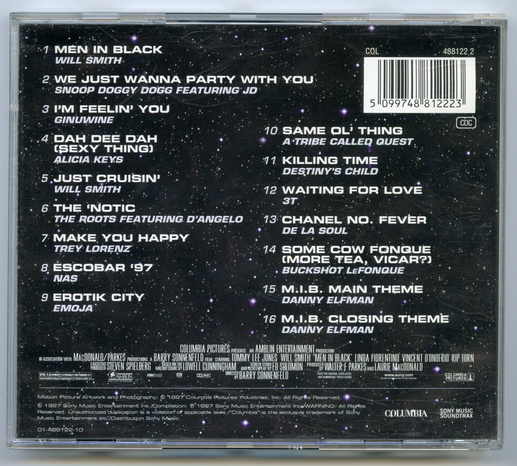 MEN IN BLACK Original CD Soundtrack (back) 