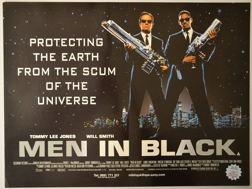 Men In Black Original Mini Quad Poster - Film Poster - Movie Poster