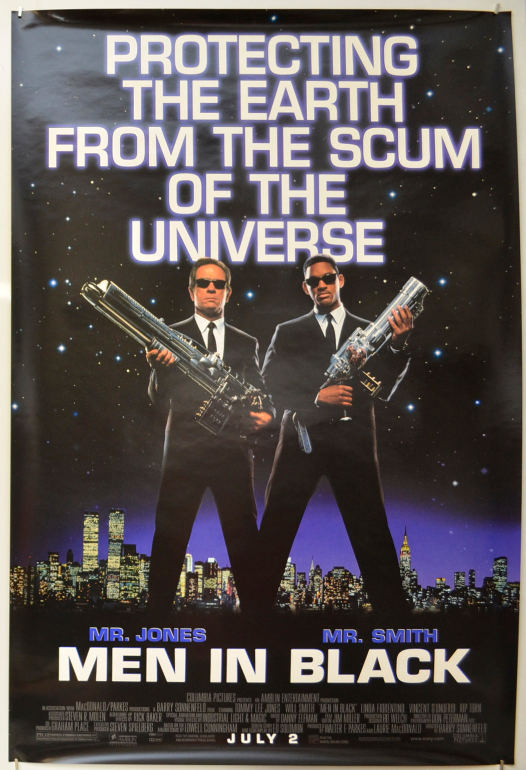 Men In Black Original One Sheet Poster - Film Poster - Movie Poster