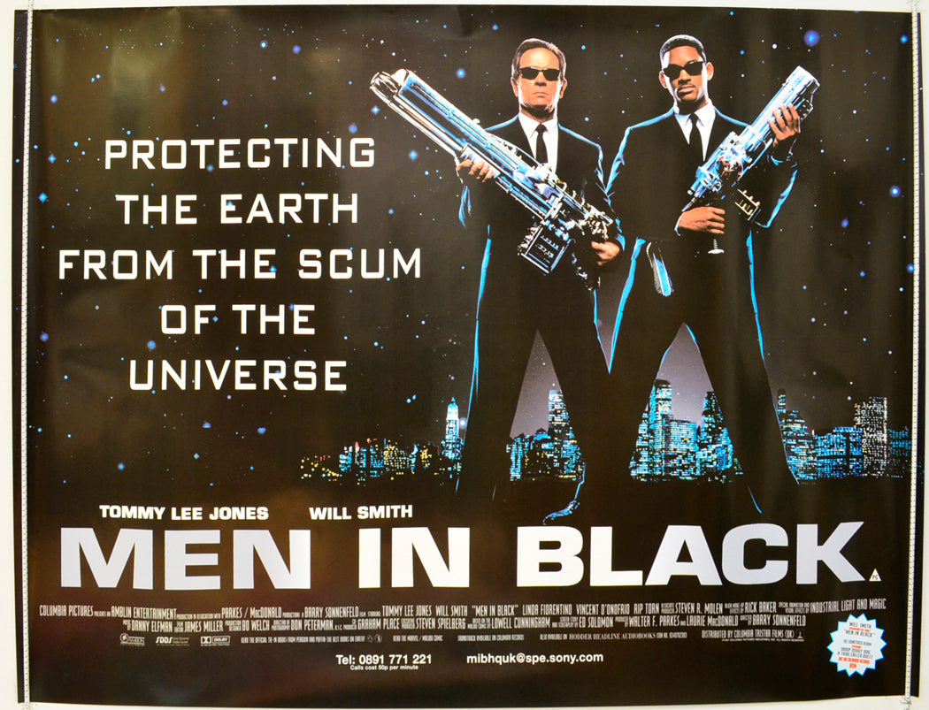 Men In Black  Original British Quad Poster - Film Poster - Movie Poster 