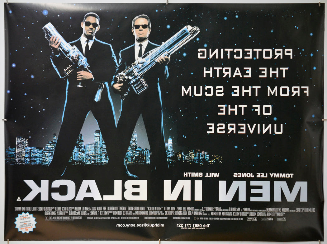 Men In Black (Back) Cinema Quad Movie Poster 