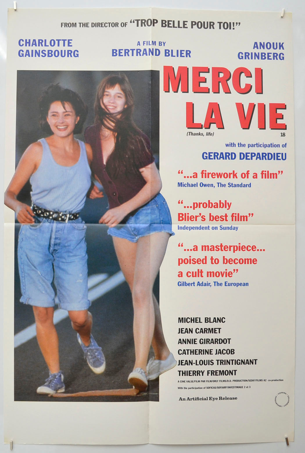 Merci La Vie (a.k.a. Thank You Life ) Original Double Crown Poster - Film Poster - Movie Poster