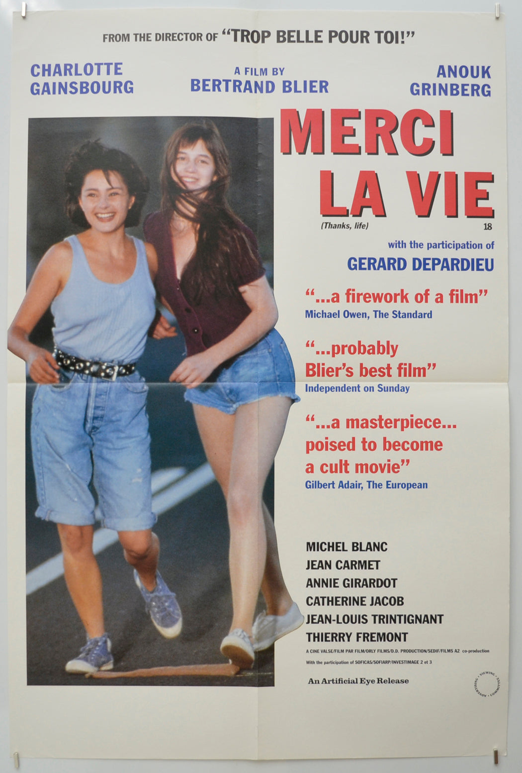 Merci La Vie (a.k.a. Thank You Life)  Original Double Crown Poster - Film Poster - Movie Poster