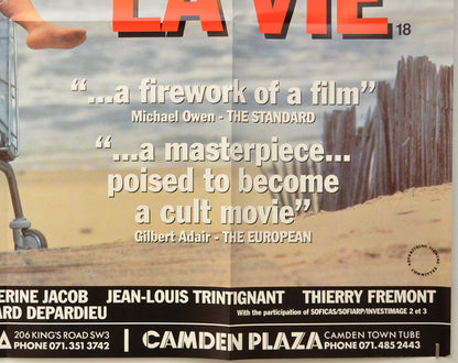 MERCI LA VIE (Bottom Right) Cinema Quad Movie Poster 