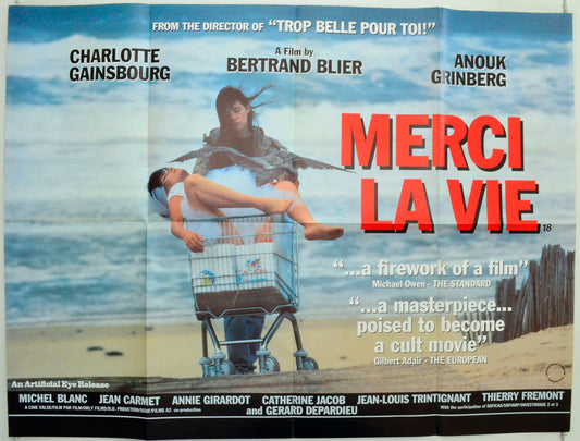 Merci La Vie  (a.k.a. Thank You Life)    Original British Quad Poster - Film Poster - Movie Poster 