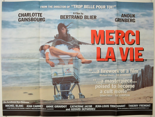 Merci La Vie  (a.k.a. Thank You Life)   Original Quad Poster - Film Poster - Movie Poster 